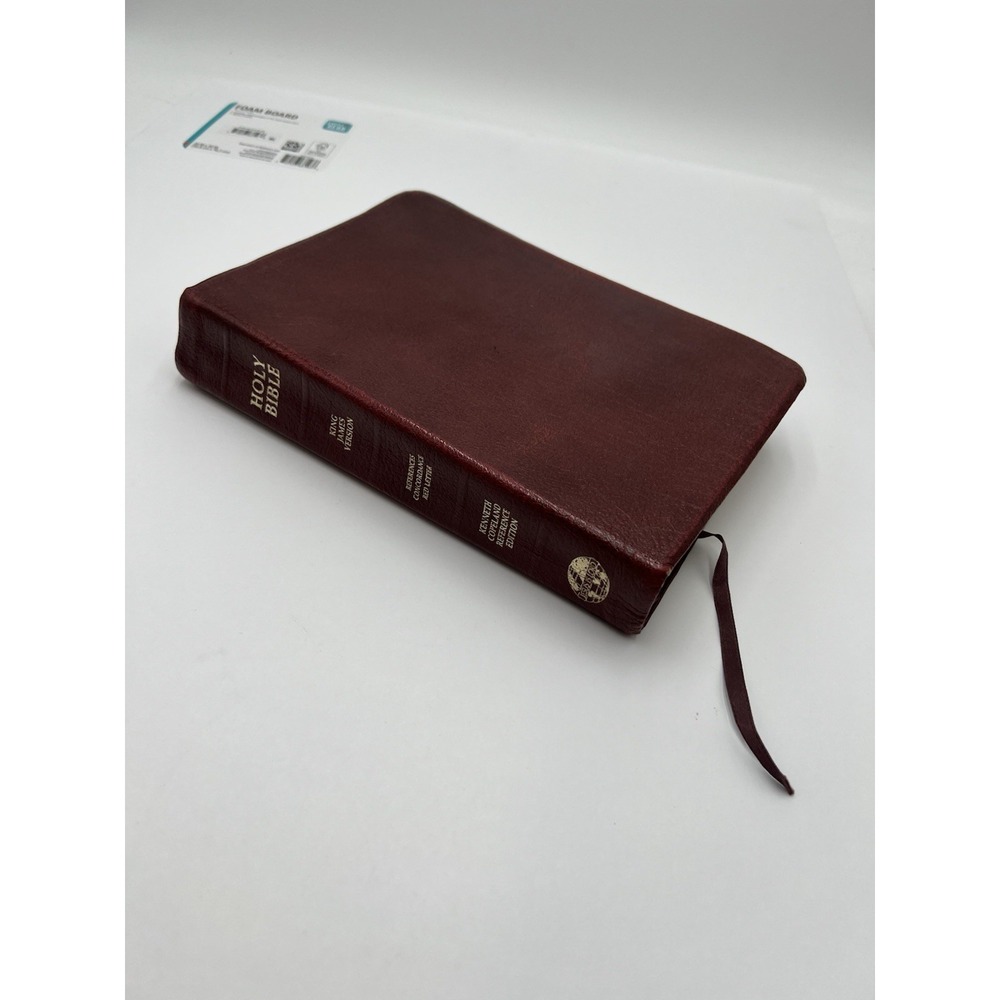 1991 Kenneth Copeland KJV Reference Bible Genuine Leather Burgundy